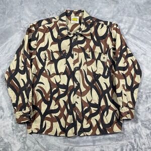 Vintage ASAT Camouflage Button Up Long Sleeve Shirt Mens 2X Large Cotton Hunting